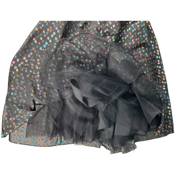 Halogen x Atlantic-Pacific XS Set High Neck Blouse Midi Skirt Multicolor Dot - Picture 8 of 16